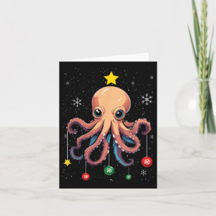 Octopus Christmas Tree Christmas Pajama Niedlich A Karte