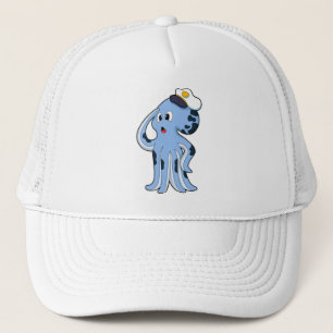 Octopus comme capitaine avec Casquette