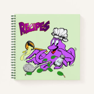 Octopus Cook Rezept Notebook Notizbuch