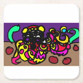 Octopus cool style rechteckiger pappuntersetzer