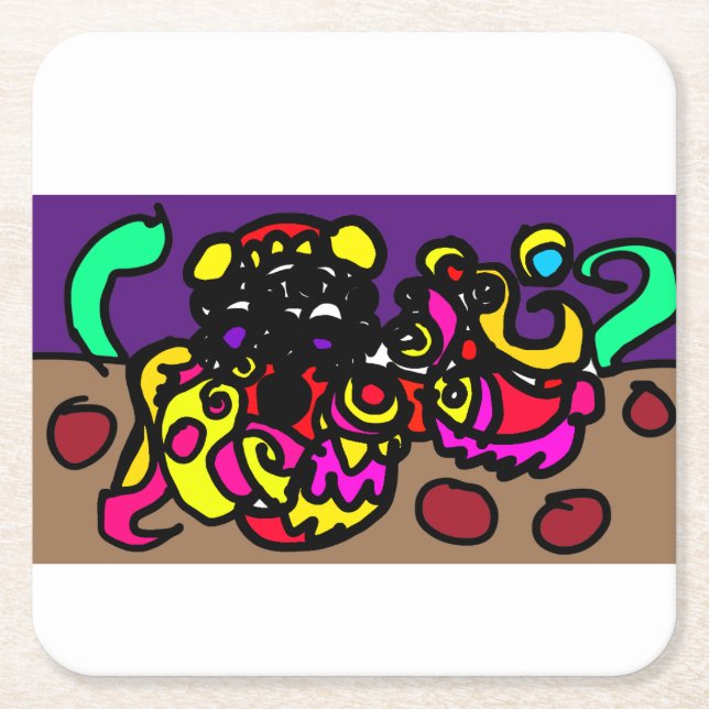 Octopus   cool style rechteckiger pappuntersetzer (Vorderseite)