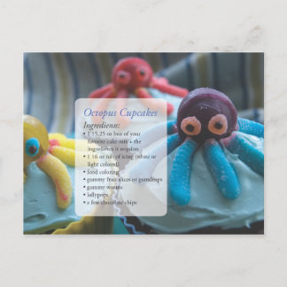Octopus Cupcakes Rezept Karte Postkarte