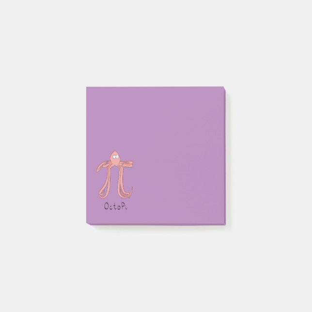 Octopus Cute Math Pi Day Post-it Notes (Devant)