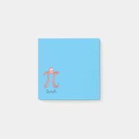 Octopus Cute Math Pi Day Post-it Notes