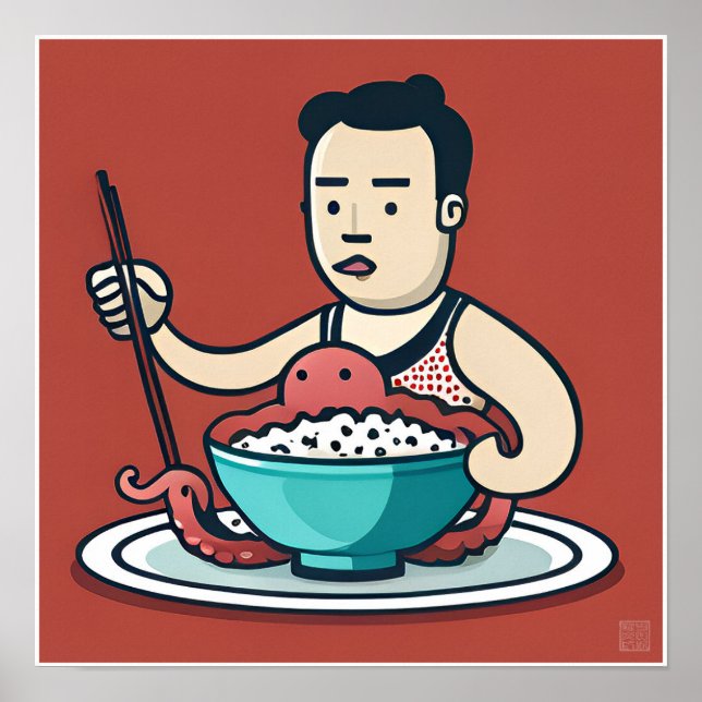 Octopus Delights - Art Print Poster (Vorne)