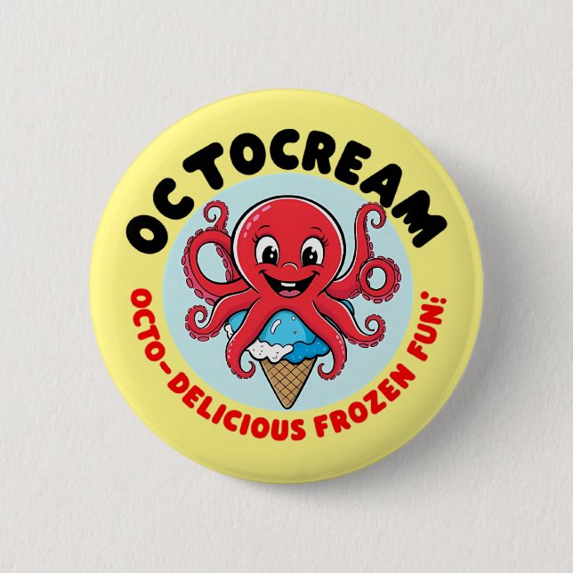 Octopus-Eis Button (Vorderseite)
