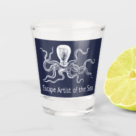 Octopus Escape Artist of the Sea Schnapsglas