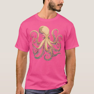 Octopus Floral Blume Tintenfisch Kraken Scuba Divi T-Shirt