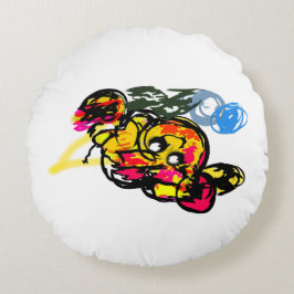 Octopus fun rundes kissen