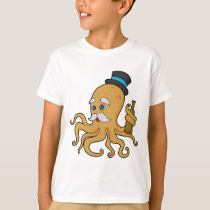 Octopus Gentleman Hat T-Shirt