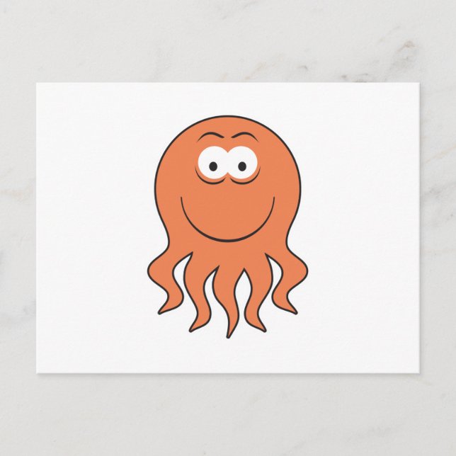 Octopus-Gesicht Postkarte (Vorderseite)