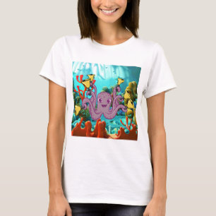 Octopus Handbell Ringer im Meer T-Shirt