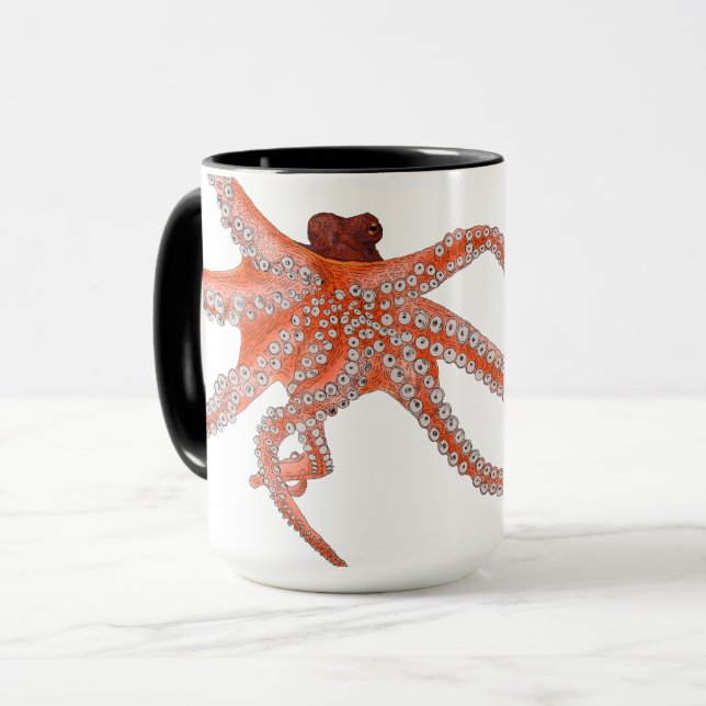 Octopus Hugs Tasse (Vorderseite Links)
