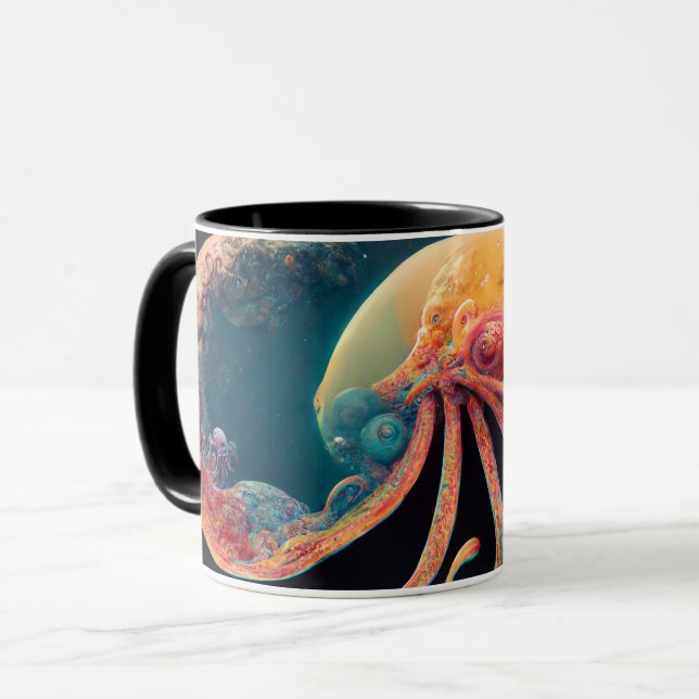 Octopus in space and time tasse (Vorderseite Links)