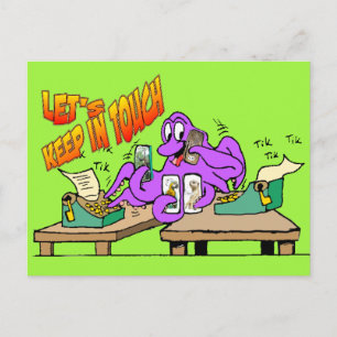 Octopus 'in Touch behalten' Postkarte individuell 