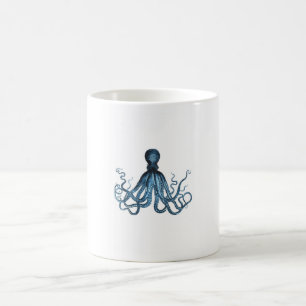 Octopus kraken nautischer Küstenstrand Kaffeetasse