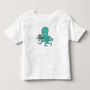 Octopus Laptop Kleinkind T-shirt