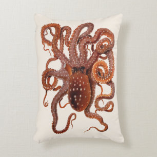 Octopus Macropus, Vintage Meeresaquarien Tiere Dekokissen