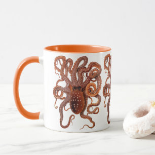 Octopus Macropus, Vintage Meeresaquarien Tiere Tasse