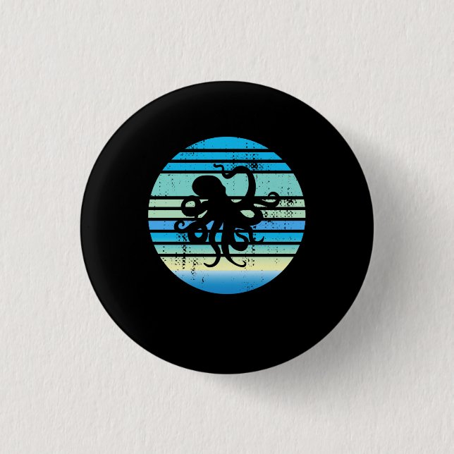 Octopus Meeresbiologe Button (Vorderseite)
