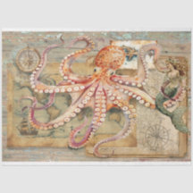 Octopus mermaid-Dekopapier