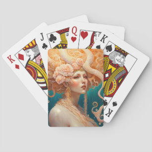 Octopus Mermaid Fantasy Art Playing Cards Spielkarten
