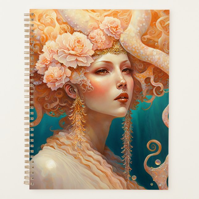 Octopus Mermaid Imaginaire planificateur d'art (Devant)