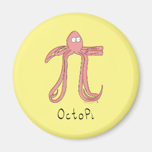 Octopus mignonne Math Pi Day Magnet