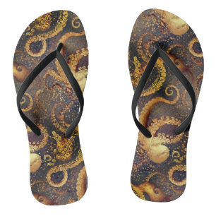 Octopus-Muster Flip Flops