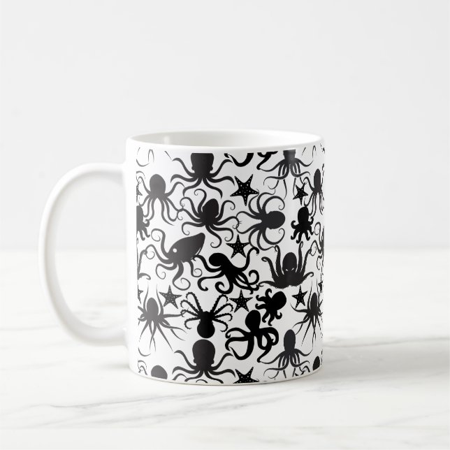 Octopus-Muster.w Kein BG Kaffeetasse (Links)
