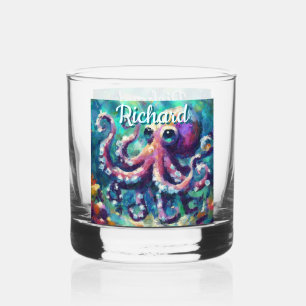 Octopus Nautical Beach Coastal Personalisiert Whiskyglas