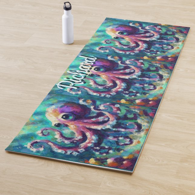 Octopus Nautical Beach Coastal Personalisiert Yogamatte (Beispiel)