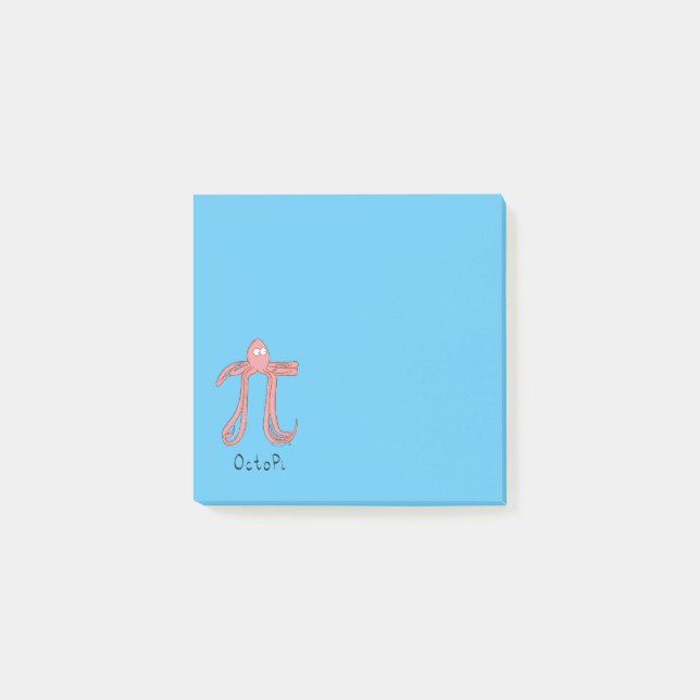 Octopus Niedlich Mathe Pi Day Post-It-Notes Post-it Klebezettel (Vorderseite)