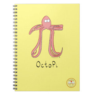 Octopus Niedlich Mathematik Pi Day Notebook Notizblock