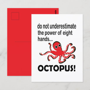 Octopus Ocean Animal Funny Postkarte
