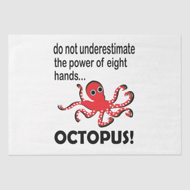 Octopus Octopus Funny Octopus Tissue Paper Seidenpapier (Vorderseite)