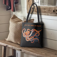 Octopus Orange Mandala Blue