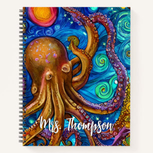 Octopus Ozeane Personalisierte Bezeichnung Notizbuch