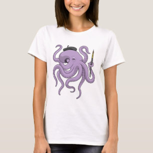 Octopus Painter Pinsel T-Shirt