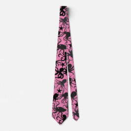 Octopus Pattern.w Pink BG Krawatte