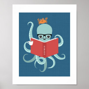 Octopus Personalisiert Poster Print