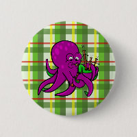 Octopus Piper Musical Instrument Illustration