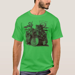 Octopus Playing Drums Art Drummer Drumming Musicia T-Shirt