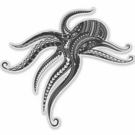 OCTOPUS POLYNESIAN TRIBAL Blank Aufkleber