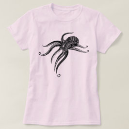 OCTOPUS POLYNESIAN TRIBAL Blank T-Shirt