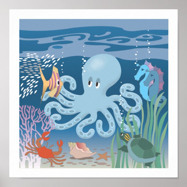 Octopus Poster 12x12 (Vorne)