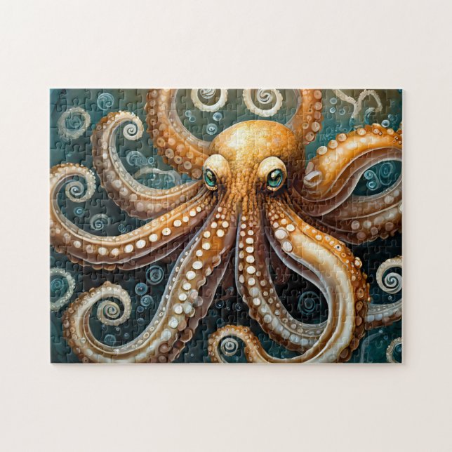Octopus Puzzle Art Easy Hirn Art Puzzle Foto Puz (Horizontal)