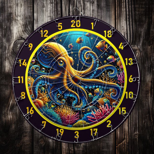Octopus Reef Adventure Dartboard Dartscheibe (Von Creator hochgeladen)