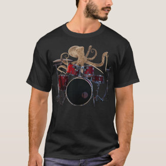 Octopus Roter Trommler Mens Geschenk Trommler Octo T-Shirt