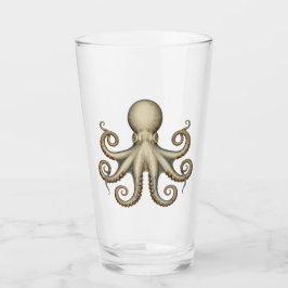Octopus scientific diagram unique artwork retro  glas